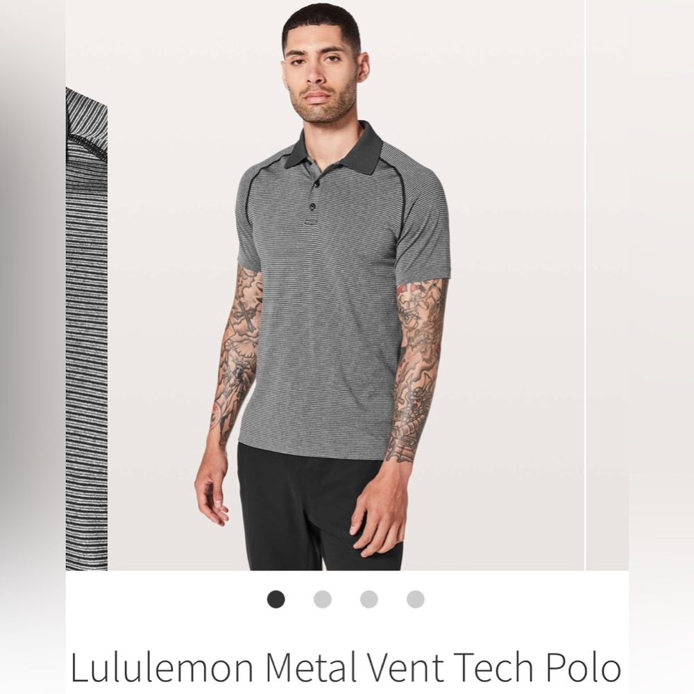 Lululemon Metal Vent Tech Polo Men’s Size Large Performance Stretch Comfort
